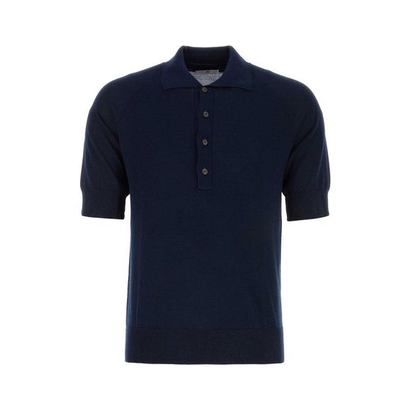 PT TORINO Navy Blue Cotton Blend Polo Shirt - Picture 1 of 2